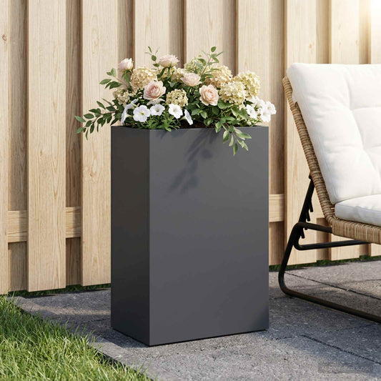 Vaso da giardino Antracite 50 x 30 x 75 cm - homemem39