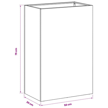 Vaso da giardino Antracite 50 x 30 x 75 cm | homemem39