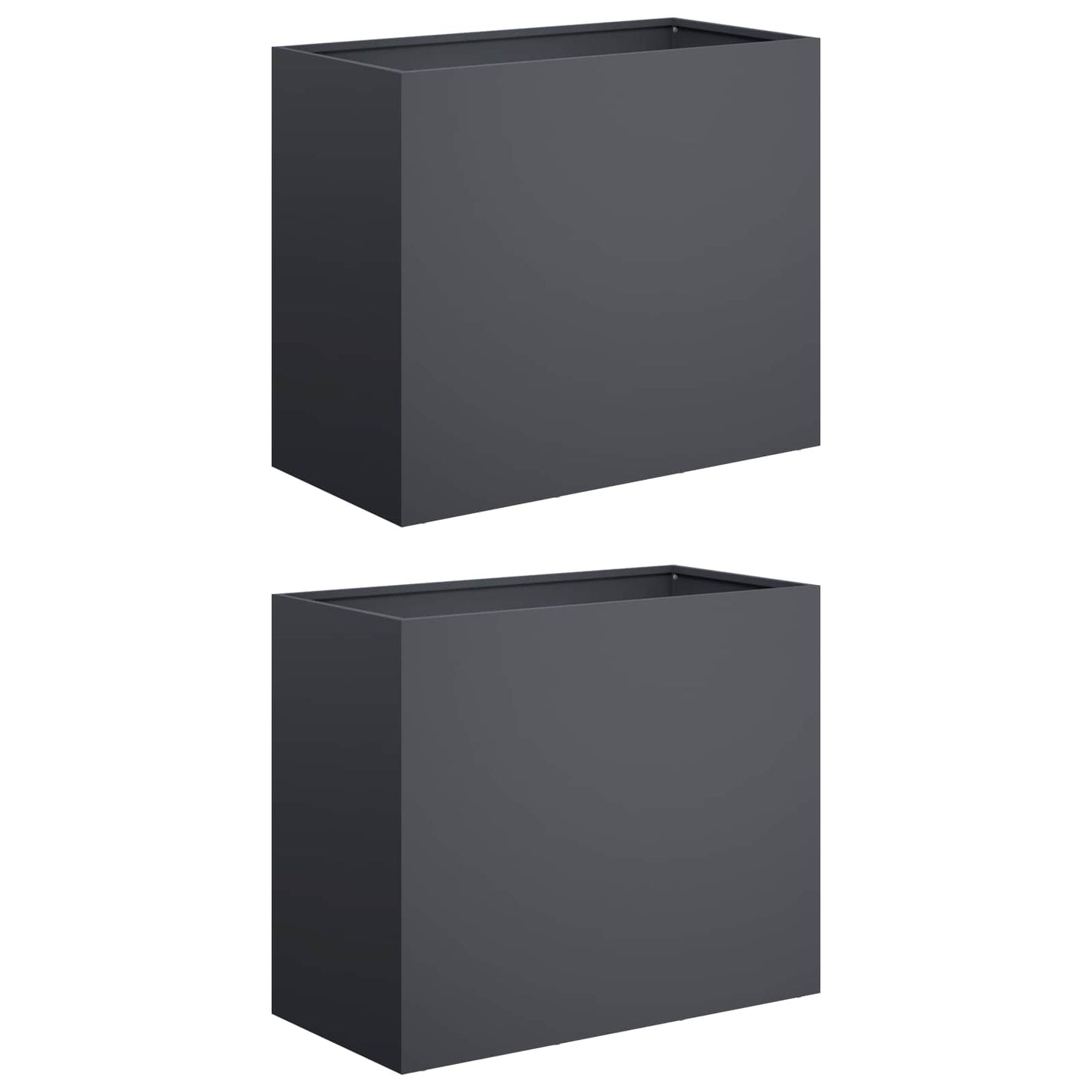 Vaso da giardino 2 pz Antracite 60 x 30 x 40 cm | homemem39