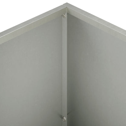 Vaso da giardino Argento 60 x 30 x 40 cm Acciaio Inox