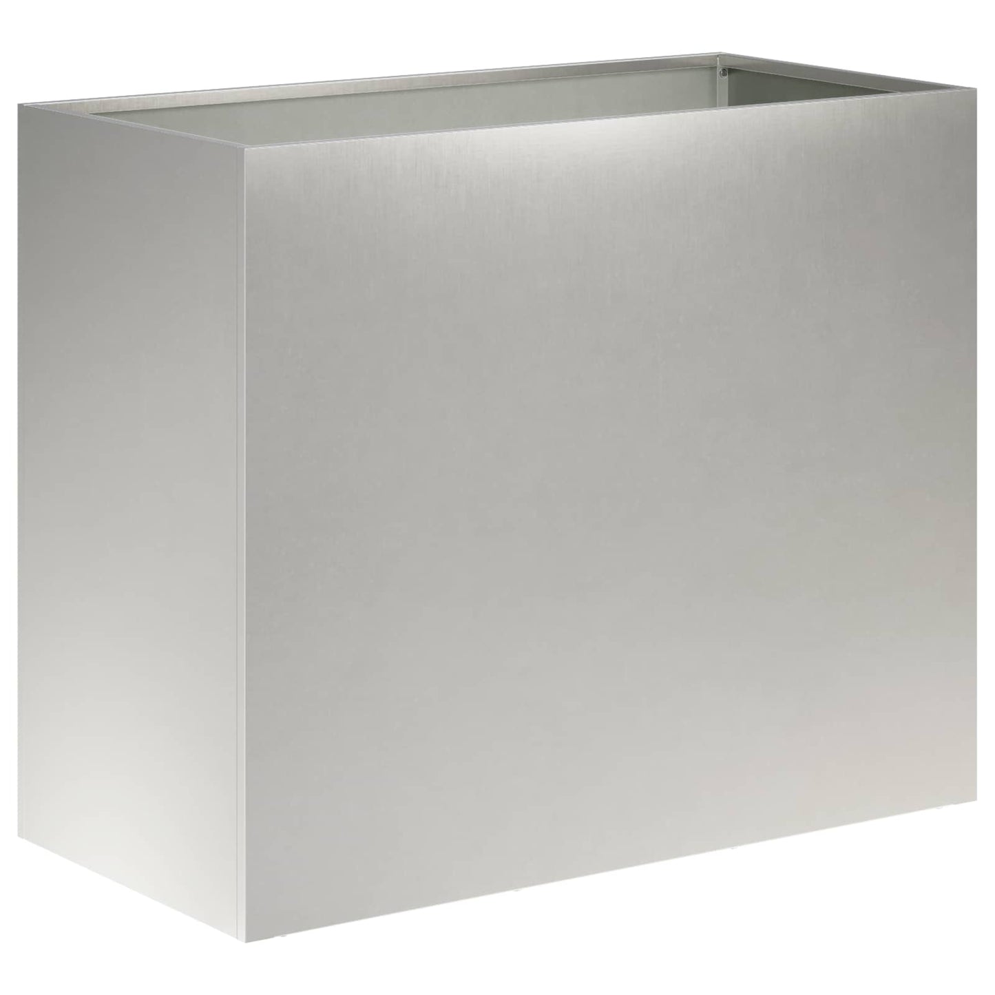 Vaso da giardino 2 pz Argento 60 x 30 x 40 cm Acciaio Inox