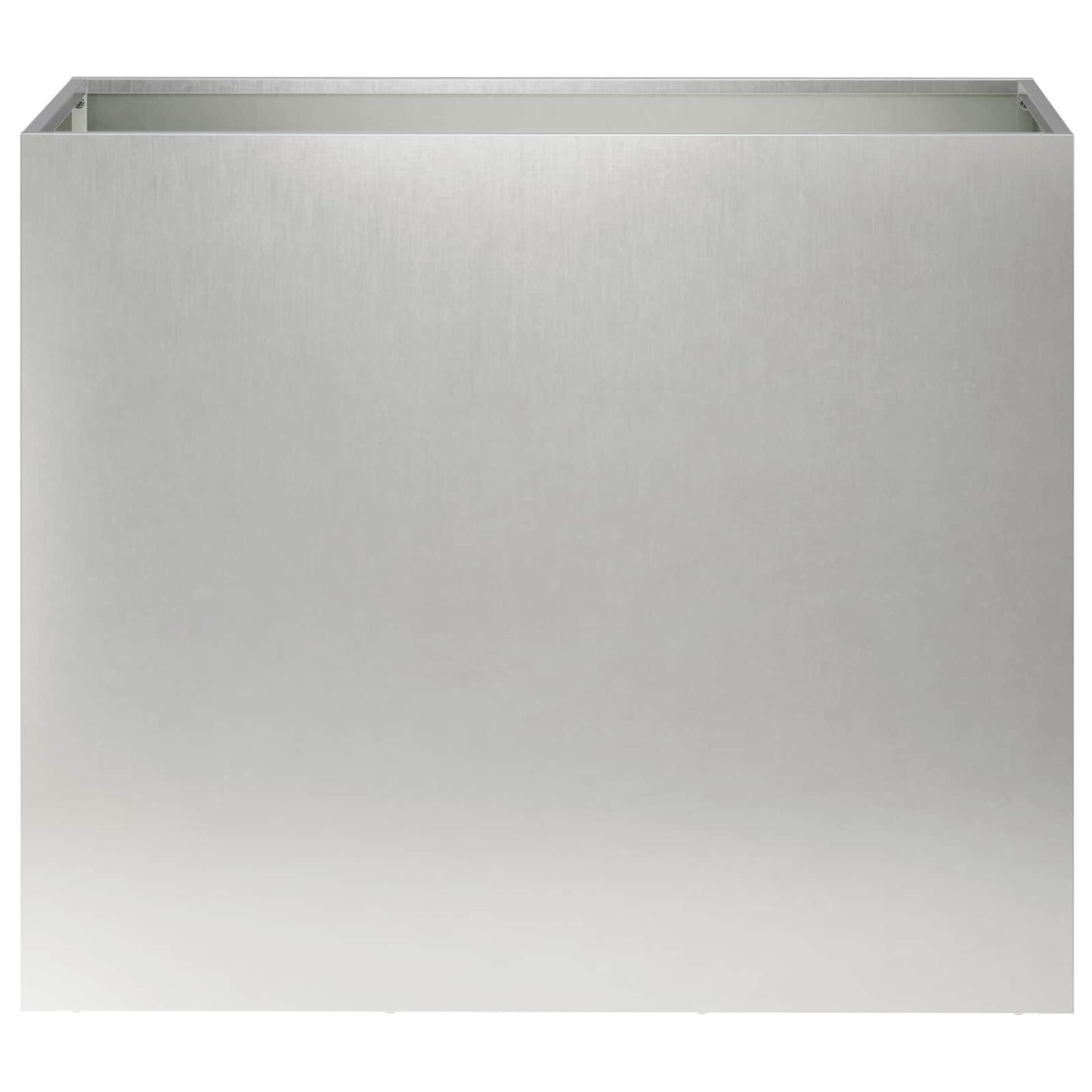 Vaso da giardino 2 pz Argento 60 x 30 x 40 cm Acciaio Inox | homemem39