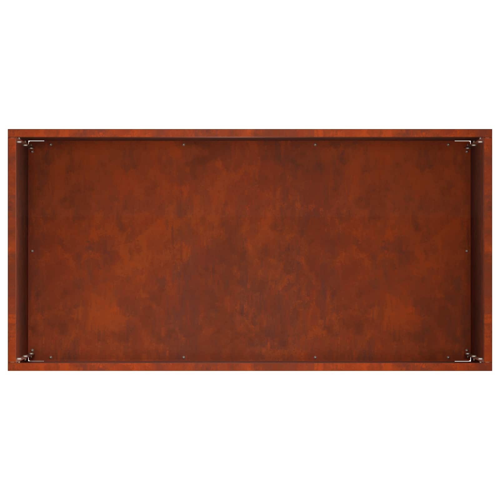 Vaso da giardino Ruggine 60 x 30 x 40 cm Acciaio Corten | homemem39