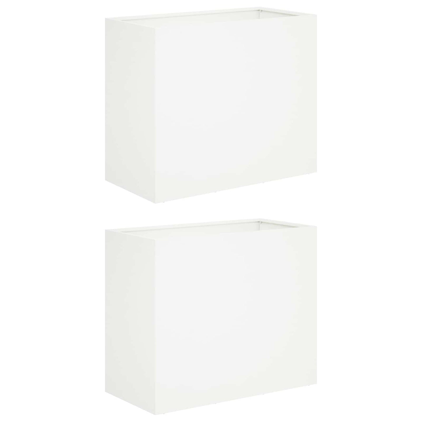 Vaso da giardino 2 pz Bianco 60 x 30 x 50 cm