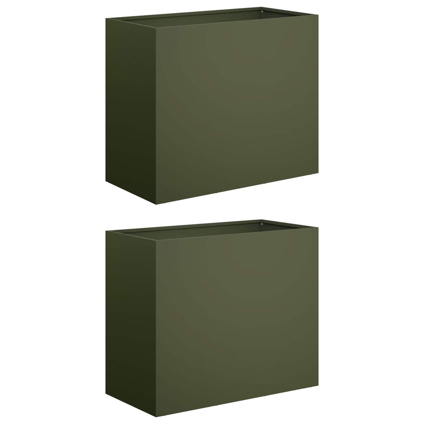 Vaso da giardino 2 pz Verde Oliva 60 x 30 x 50 cm
