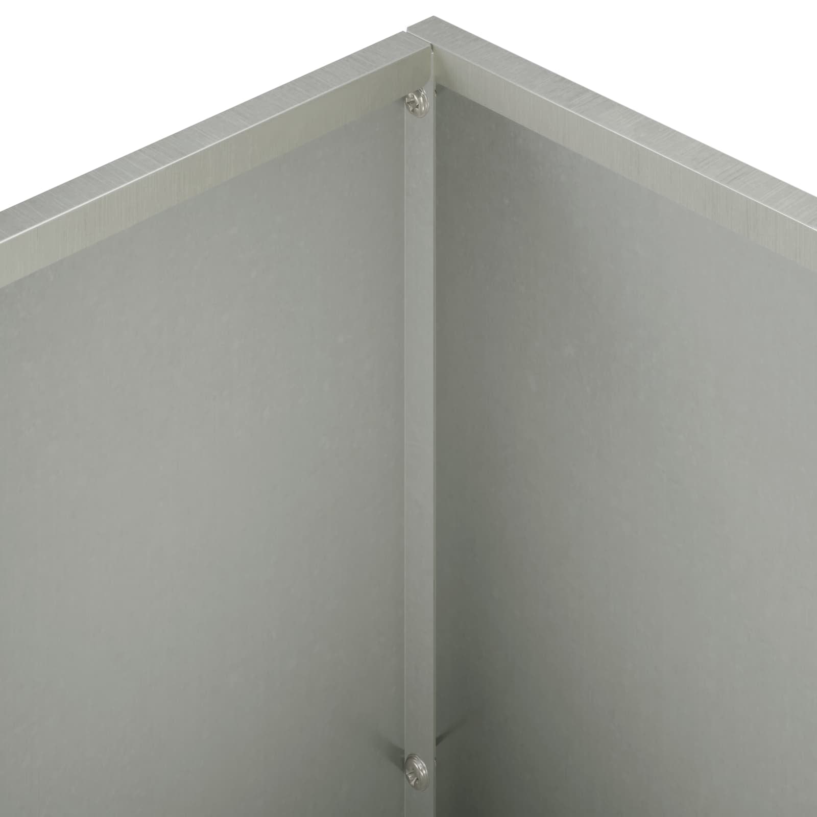 Vaso da giardino Argento 60 x 30 x 50 cm Acciaio Inox | homemem39