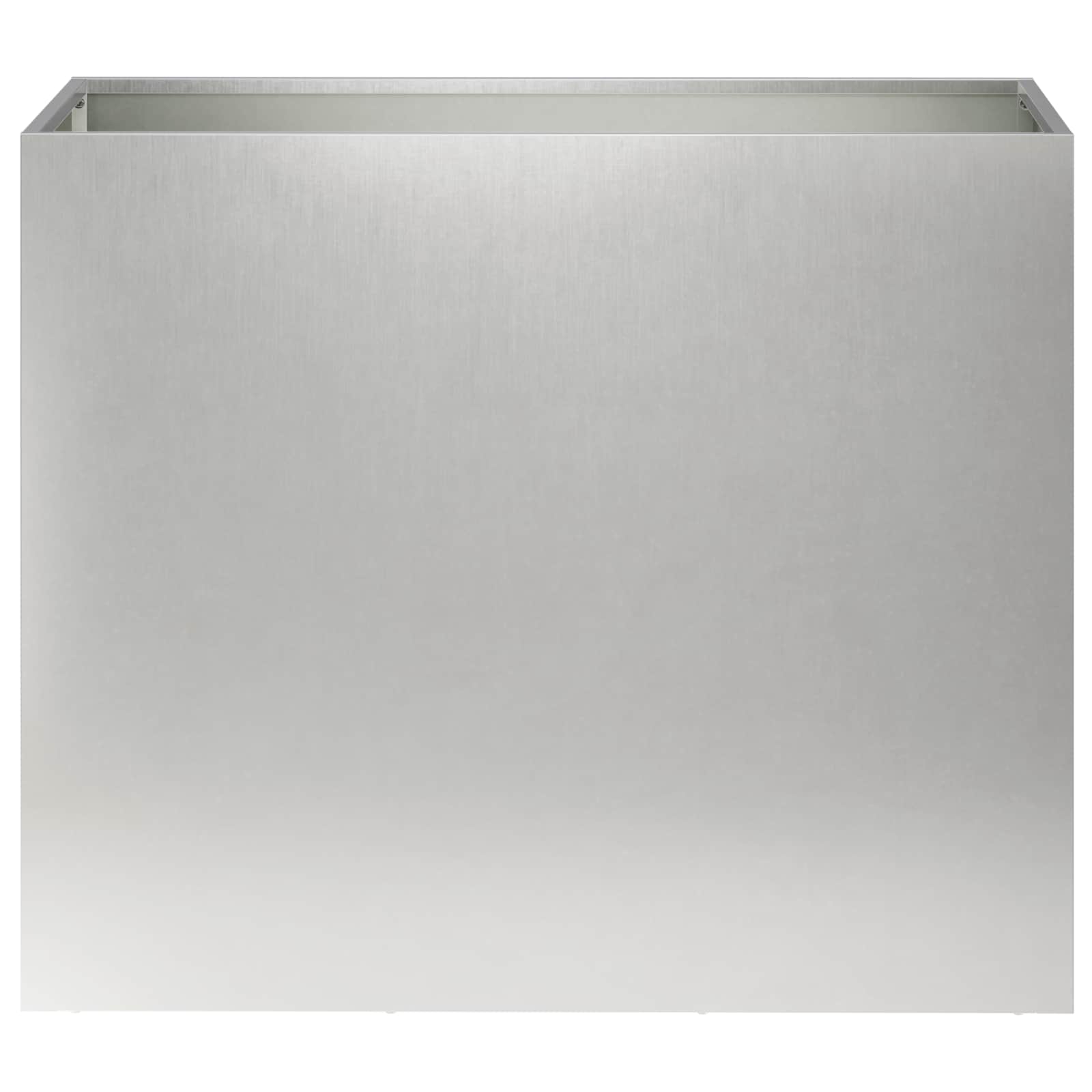 Vaso da giardino Argento 60 x 30 x 50 cm Acciaio Inox | homemem39
