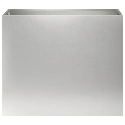Vaso da giardino Argento 60 x 30 x 50 cm Acciaio Inox | homemem39