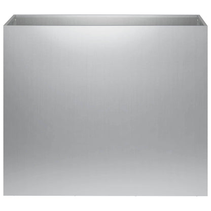 Vaso da giardino 2 pz Argento 60 x 30 x 50 cm Acciaio zincato | homemem39