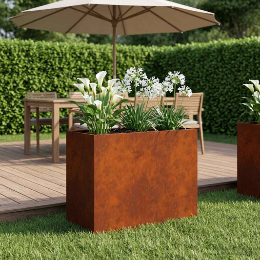 Vaso da giardino Ruggine 60 x 30 x 50 cm Acciaio Corten