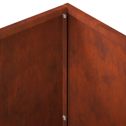 Vaso da giardino 2 pz Ruggine 60 x 30 x 50 cm Acciaio Corten | homemem39