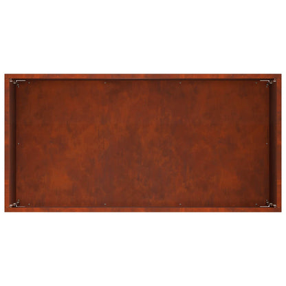 Vaso da giardino 2 pz Ruggine 60 x 30 x 50 cm Acciaio Corten | homemem39