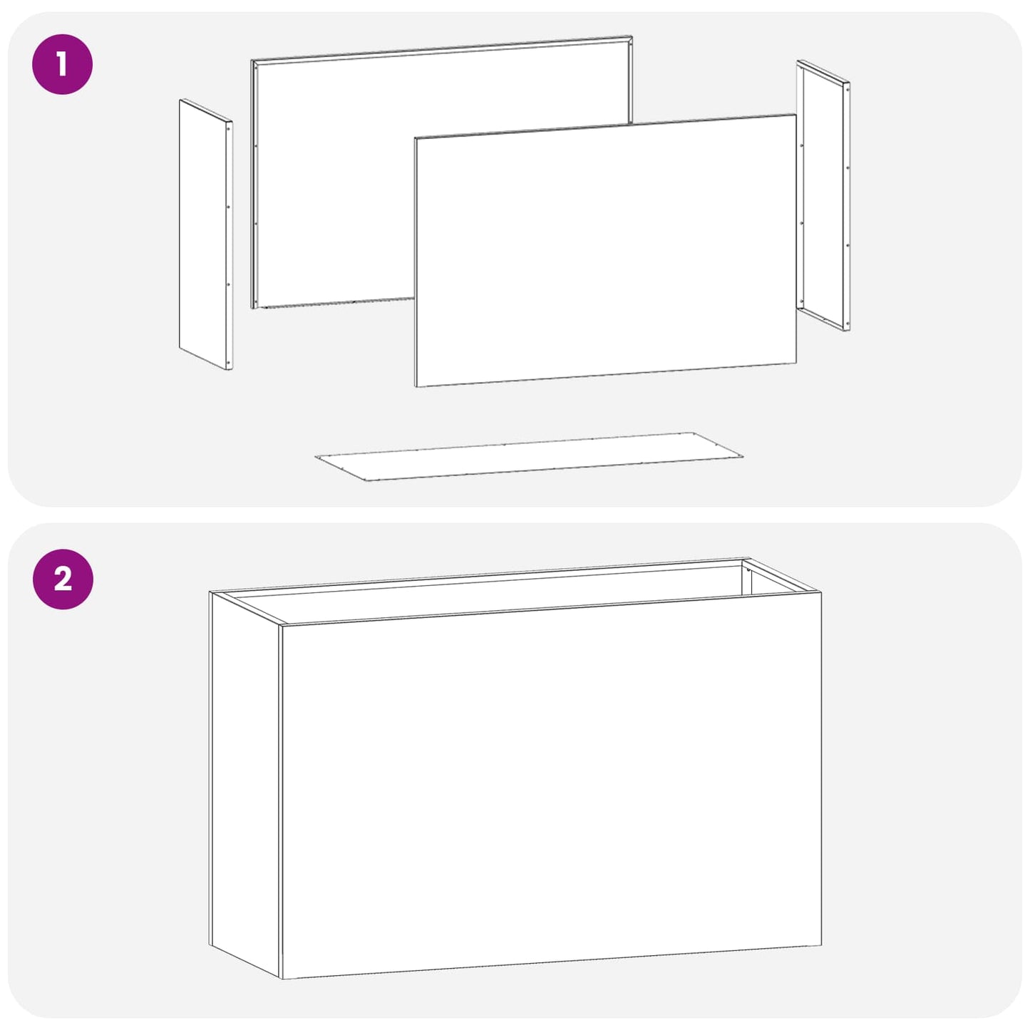 Vaso da giardino Nero 80 x 30 x 40 cm Acciaio laminato a freddo | homemem39