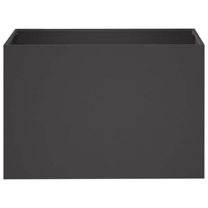 Vaso da giardino 2 pz Nero 50 x 40 x 40 cm