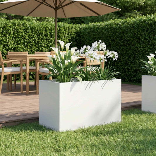 Vaso da giardino Bianco 50 x 40 x 40 cm