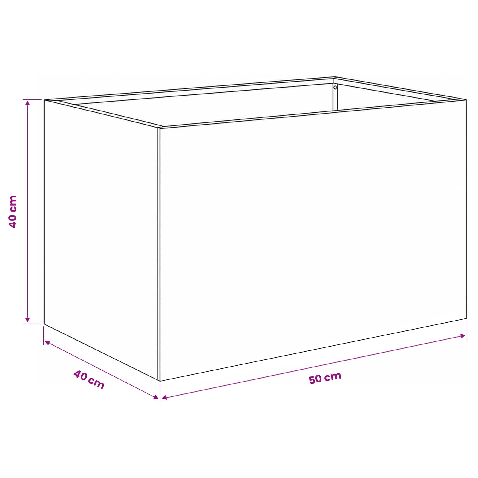 Vaso da giardino 2 pz Verde Oliva 50 x 40 x 40 cm | homemem39