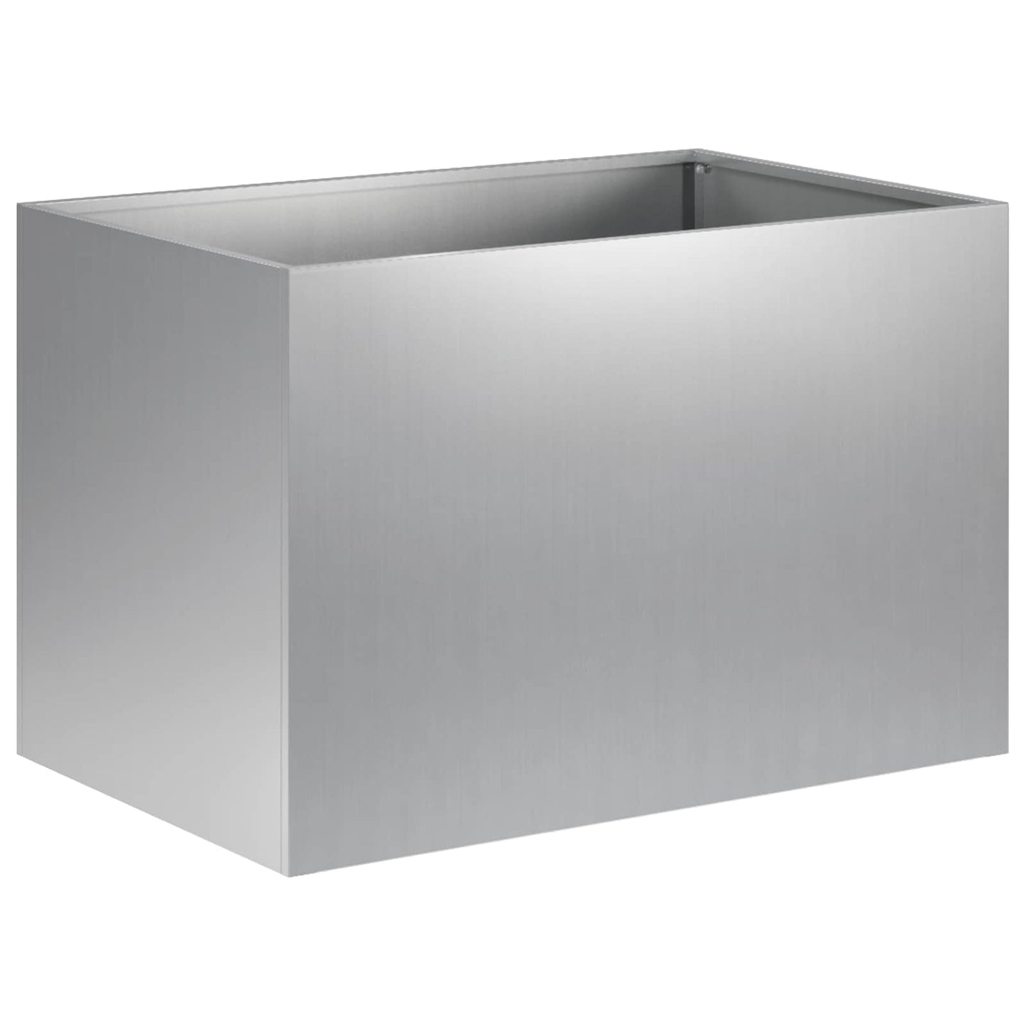 Vaso da giardino 2 pz Argento 50 x 40 x 40 cm Acciaio zincato | homemem39