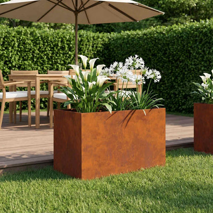 Vaso da giardino Ruggine 50 x 40 x 40 cm Acciaio Corten