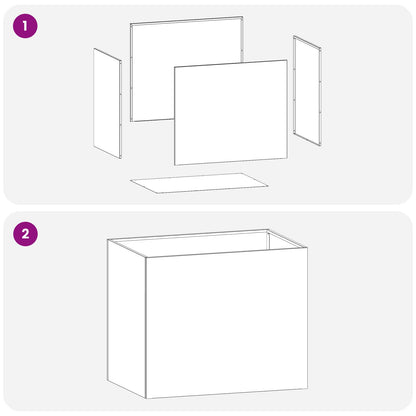 Vaso da giardino 2 pz Antracite 50 x 40 x 50 cm | homemem39