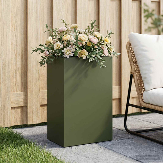 Vaso da giardino Verde Oliva 50 x 40 x 75 cm - homemem39