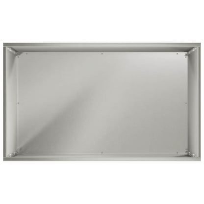 Vaso da giardino Argento 50 x 40 x 75 cm Acciaio Inox | homemem39
