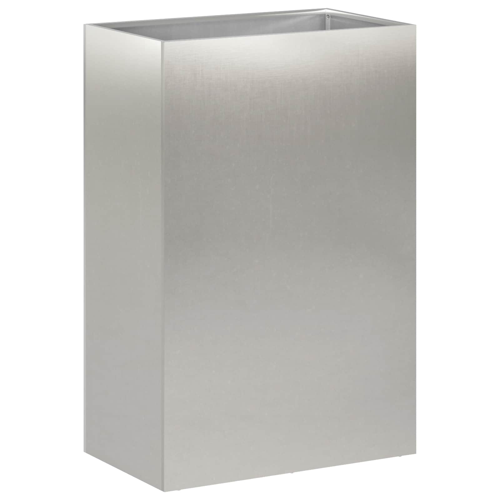 Vaso da giardino 2 pz Argento 50 x 40 x 75 cm Acciaio Inox | homemem39