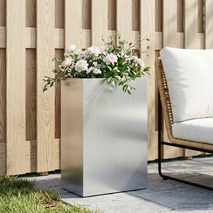 Vaso da giardino Argento 50 x 40 x 75 cm Acciaio zincato