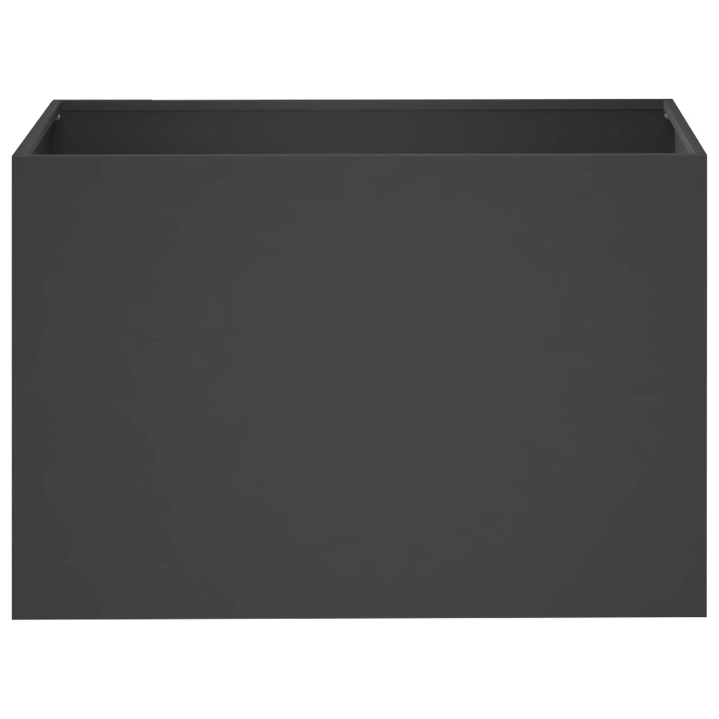 Vaso da giardino Nero 60 x 40 x 40 cm Acciaio laminato a freddo