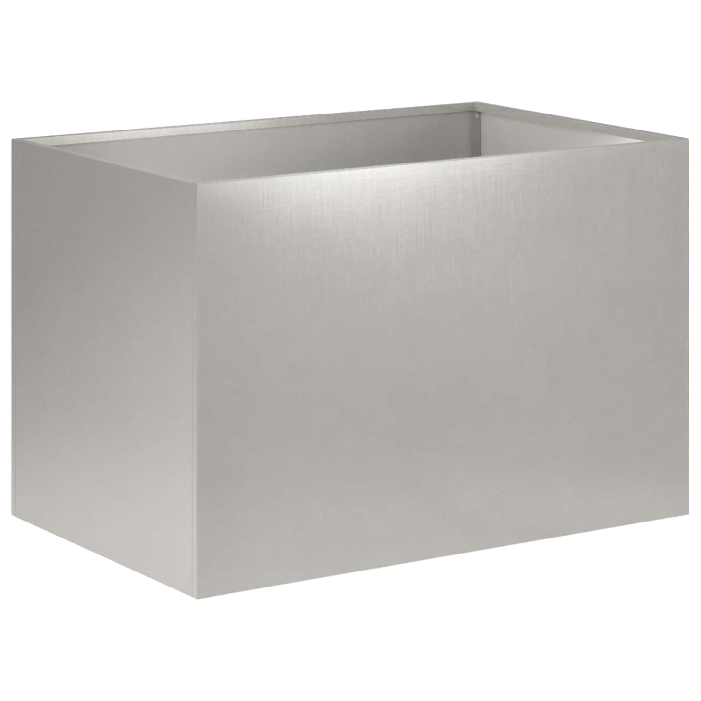 Vaso da giardino Argento 60 x 40 x 40 cm Acciaio Inox | homemem39