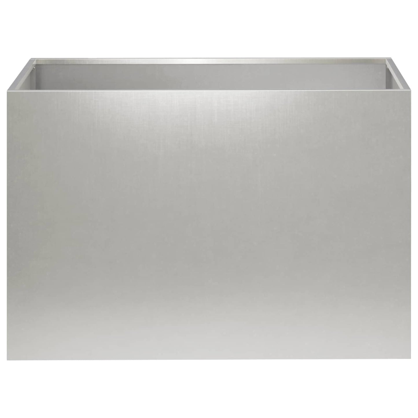 Vaso da giardino Argento 60 x 40 x 40 cm Acciaio Inox | homemem39