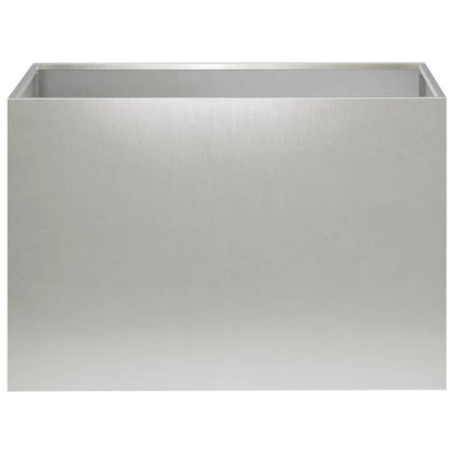 Vaso da giardino Argento 60 x 40 x 40 cm Acciaio Inox | homemem39