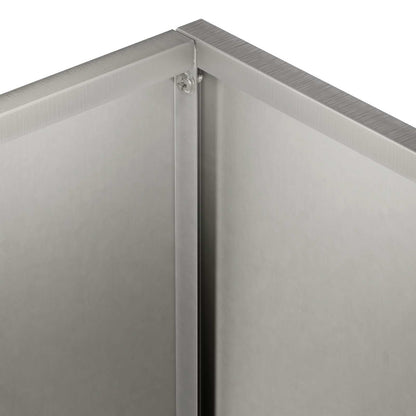 Vaso da giardino 2 pz Argento 60 x 40 x 40 cm Acciaio Inox
