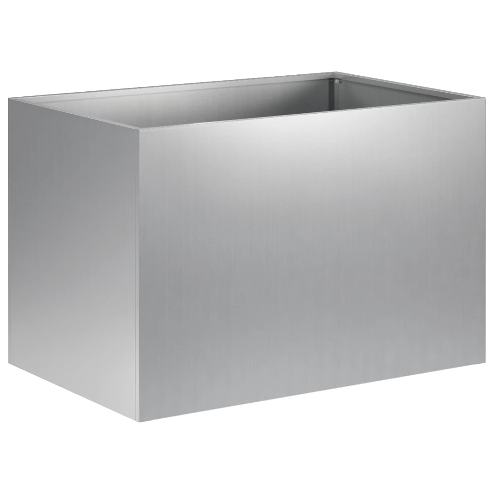 Vaso da giardino 2 pz Argento 60 x 40 x 40 cm Acciaio zincato | homemem39