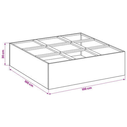 Vaso da giardino Ruggine 100 x 100 x 30 cm Acciaio Corten | homemem39