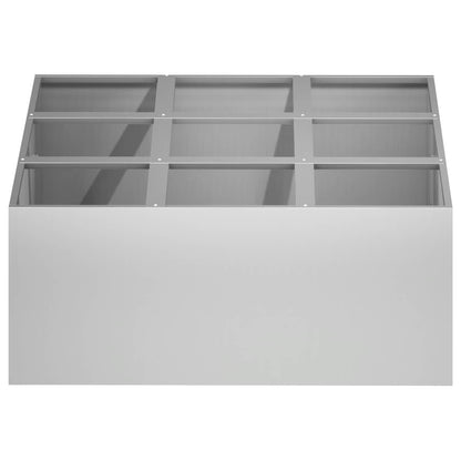 Vaso da giardino Argento 100 x 100 x 40 cm Acciaio zincato | homemem39