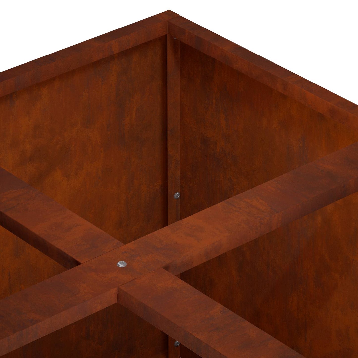 Vaso da giardino Ruggine 100 x 100 x 40 cm Acciaio Corten