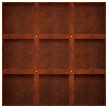 Vaso da giardino Ruggine 100 x 100 x 40 cm Acciaio Corten