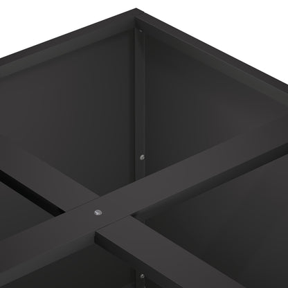 Vaso da giardino Nero 100 x 100 x 50 cm | homemem39