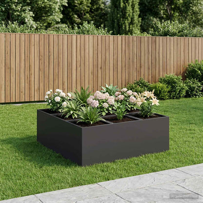 Vaso da giardino Nero 100 x 100 x 50 cm | homemem39
