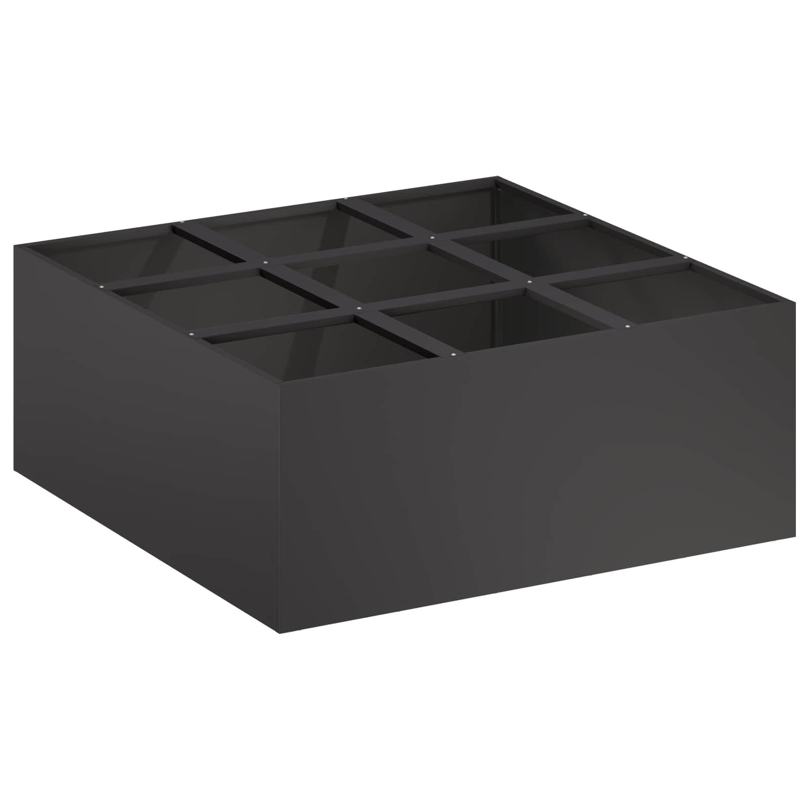Vaso da giardino Nero 100 x 100 x 50 cm | homemem39