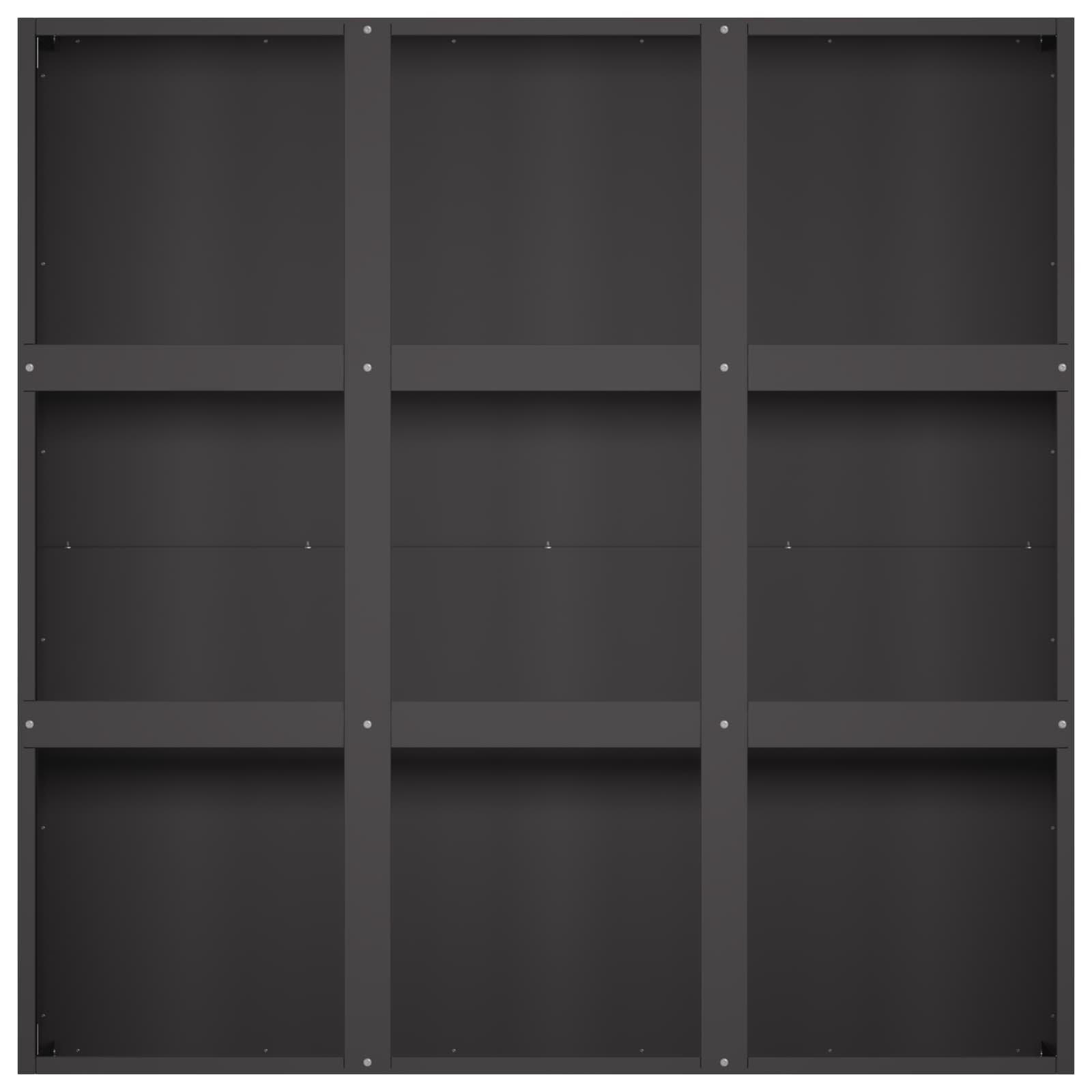 Vaso da giardino Nero 100 x 100 x 50 cm | homemem39