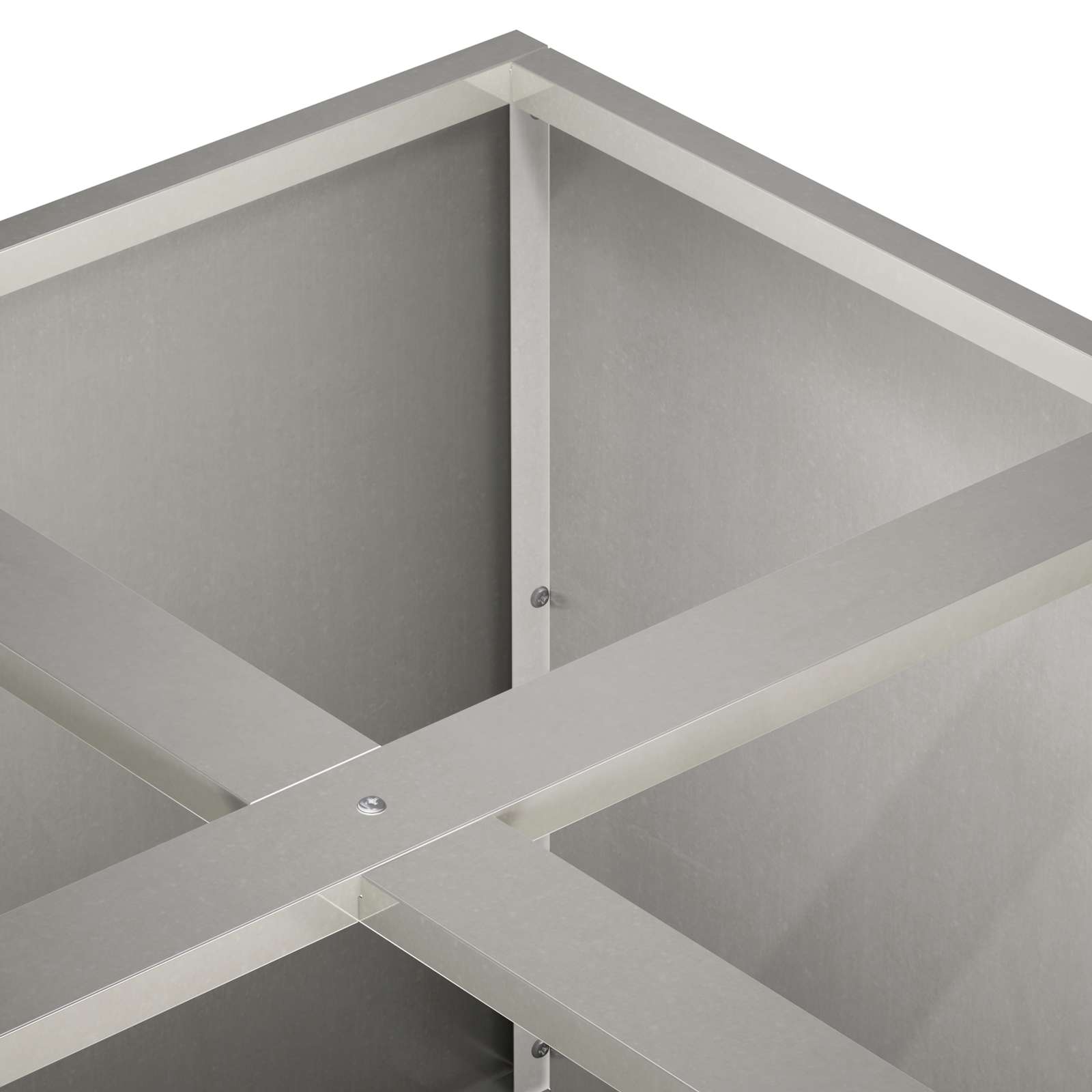Vaso da giardino Argento 100 x 100 x 50 cm Acciaio Inox | homemem39