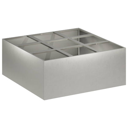 Vaso da giardino Argento 100 x 100 x 50 cm Acciaio Inox | homemem39