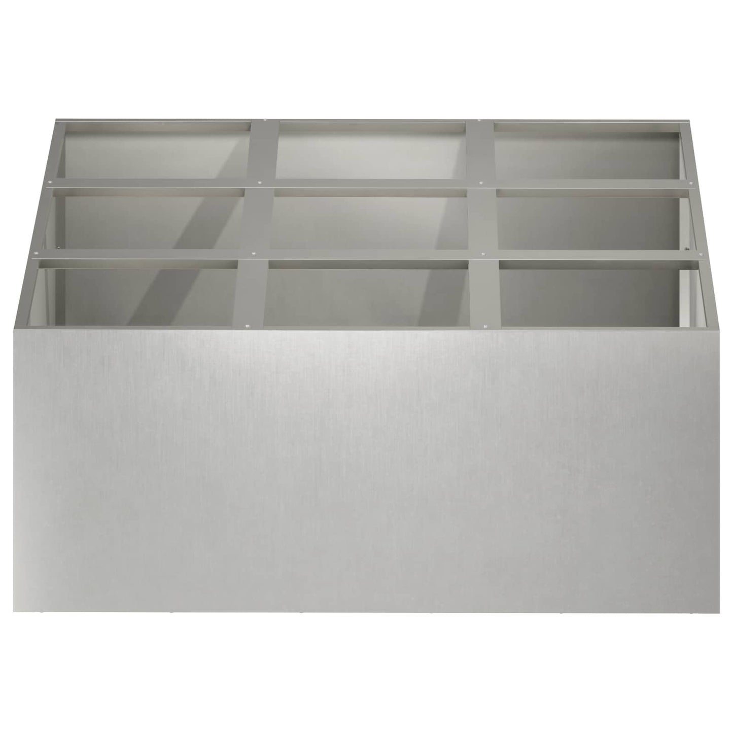 Vaso da giardino Argento 100 x 100 x 50 cm Acciaio Inox | homemem39