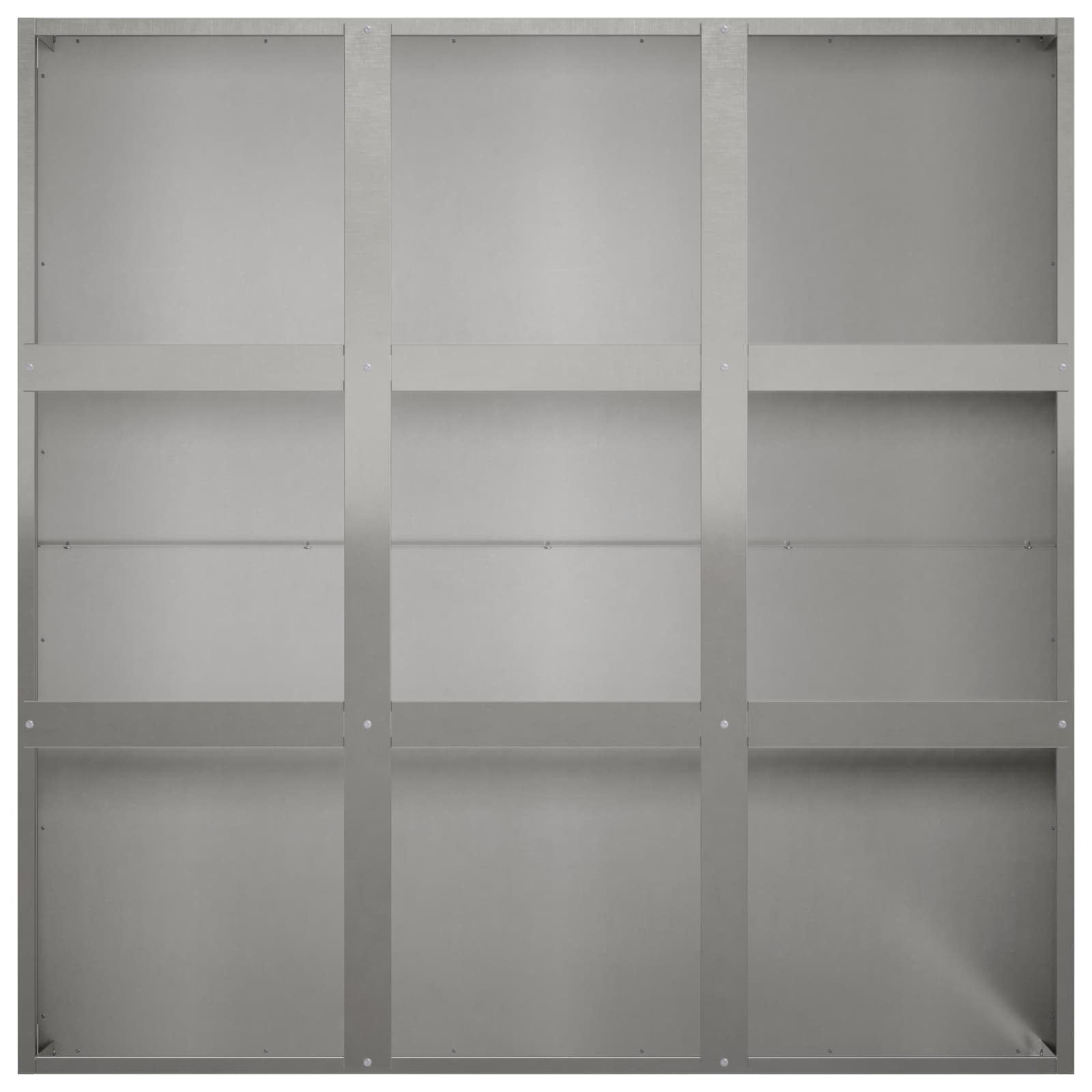 Vaso da giardino Argento 100 x 100 x 50 cm Acciaio Inox | homemem39