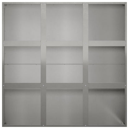 Vaso da giardino Argento 100 x 100 x 50 cm Acciaio Inox | homemem39