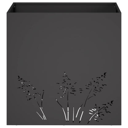 Vaso da giardino 2 pz Nero 50 x 50 x 49 cm | homemem39