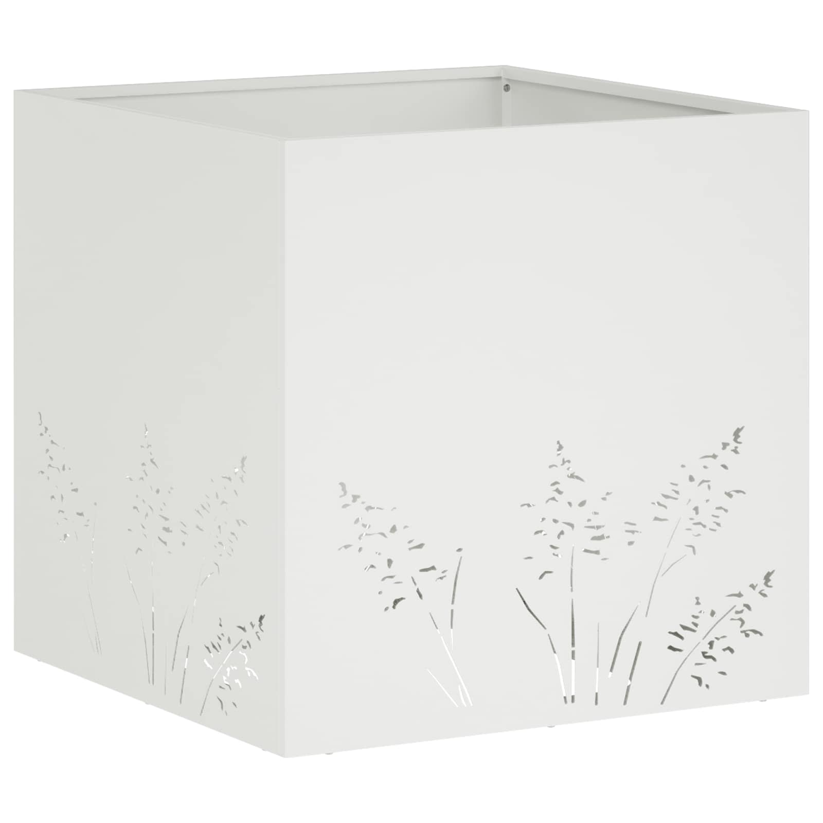 Vaso da giardino 2 pz Bianco 50 x 50 x 49 cm | homemem39