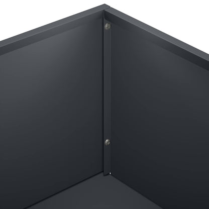 Vaso da giardino 2 pz Antracite 50 x 50 x 49 cm | homemem39