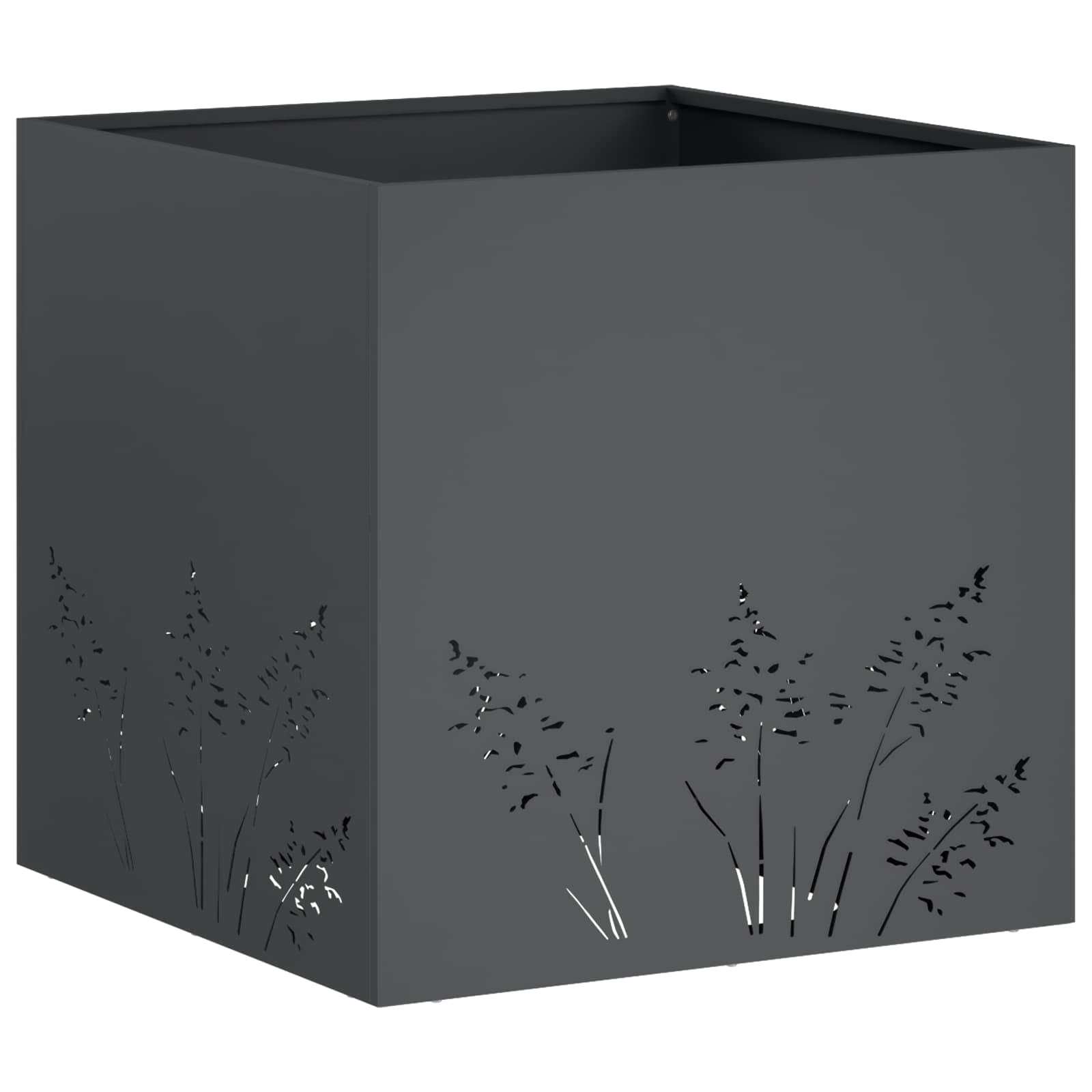 Vaso da giardino 2 pz Antracite 50 x 50 x 49 cm | homemem39